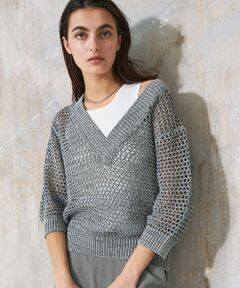 qualite / カリテ ニット・セーター | ラメローゲージVネックニット