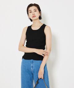 qualite / カリテ キャミソール・チューブトップ | クルーネックノースリーブニット