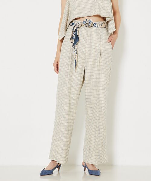 qualite / カリテ パンツ | ミックスカラーツイードパンツ(チェック)