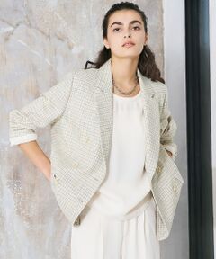 qualite / カリテ テーラードジャケット | ミックスカラーツイードダブルジャケット