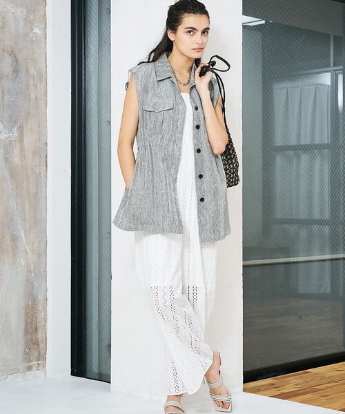 qualite / カリテ ベスト | ラメスラブリネンサファリジレ | 詳細1