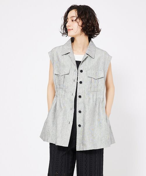 qualite / カリテ ベスト | ラメスラブリネンサファリジレ | 詳細18