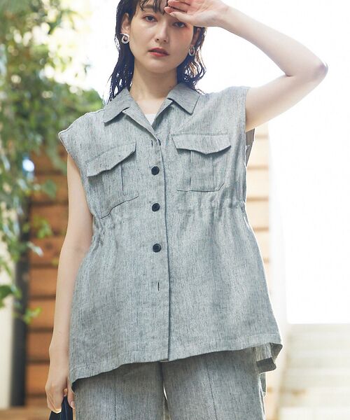 qualite / カリテ ベスト | ラメスラブリネンサファリジレ | 詳細2