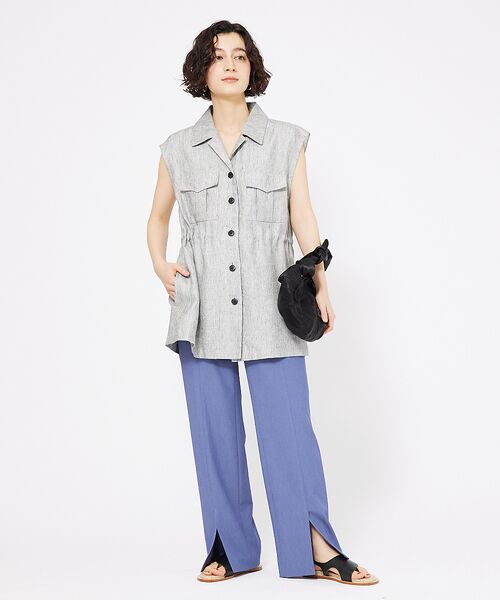 qualite / カリテ ベスト | ラメスラブリネンサファリジレ | 詳細6