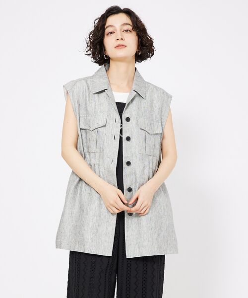 qualite / カリテ ベスト | ラメスラブリネンサファリジレ | 詳細7