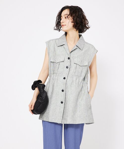 qualite / カリテ ベスト | ラメスラブリネンサファリジレ | 詳細8