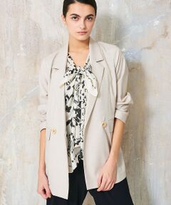 qualite / カリテ テーラードジャケット | シャークスキンダブルジャケット