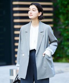 qualite / カリテ テーラードジャケット | シャークスキンダブルジャケット