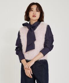 qualite / カリテ ベスト | ラメシャギーニットベスト