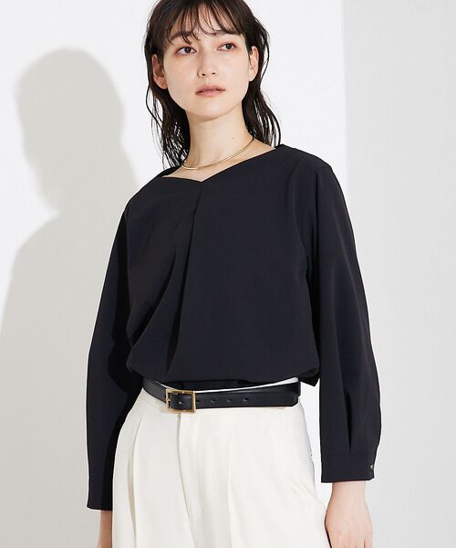 qualite / カリテ シャツ・ブラウス | 2WAYストレッチタックブラウス | 詳細19