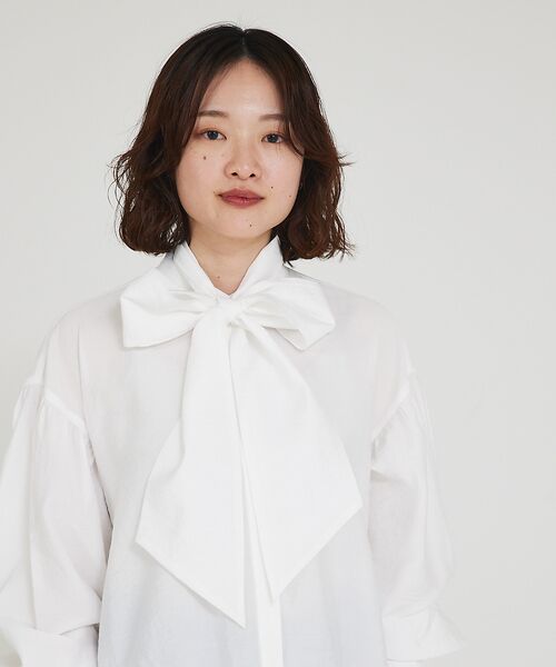 qualite / カリテ シャツ・ブラウス | シアーボウタイブラウス | 詳細5