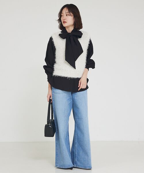 qualite / カリテ シャツ・ブラウス | シアーボウタイブラウス | 詳細20