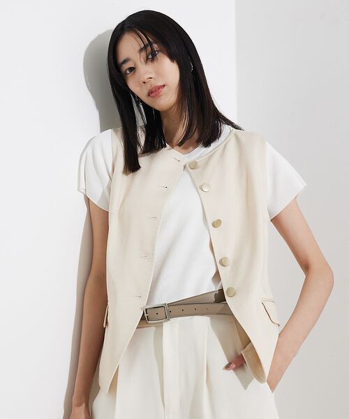 qualite / カリテ キャミソール・チューブトップ | テンセルデニムノースリーブ | 詳細4