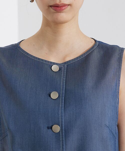 qualite / カリテ キャミソール・チューブトップ | テンセルデニムノースリーブ | 詳細15