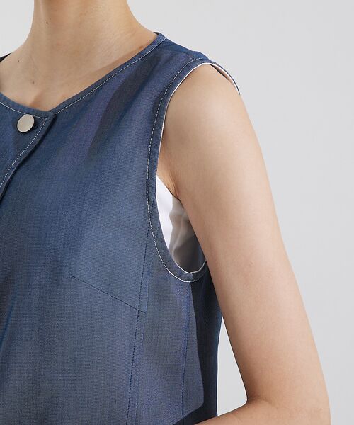 qualite / カリテ キャミソール・チューブトップ | テンセルデニムノースリーブ | 詳細16