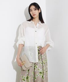 qualite / カリテ シャツ・ブラウス | ソフトオーガンジーシアーシャツ