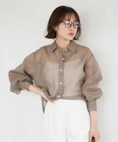 qualite / カリテ シャツ・ブラウス | ソフトオーガンジーシアーシャツ