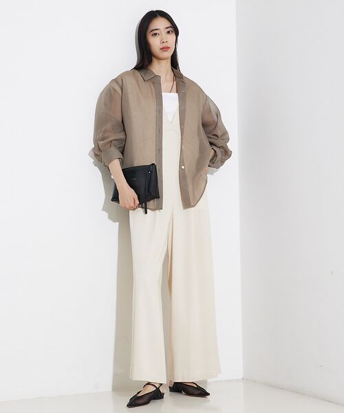 qualite / カリテ シャツ・ブラウス | ソフトオーガンジーシアーシャツ | 詳細6