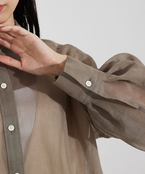 qualite / カリテ シャツ・ブラウス | ソフトオーガンジーシアーシャツ | 詳細13