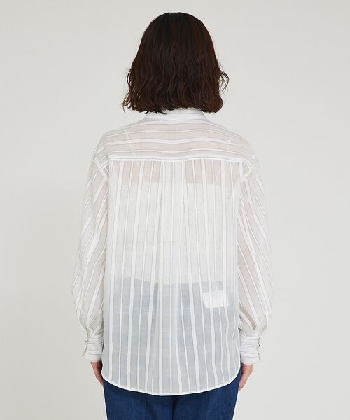 qualite / カリテ シャツ・ブラウス | オーガンジーストライプシャツ | 詳細7