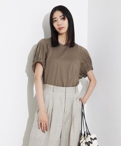 qualite / カリテ Tシャツ | 袖ギャザーカットTOP