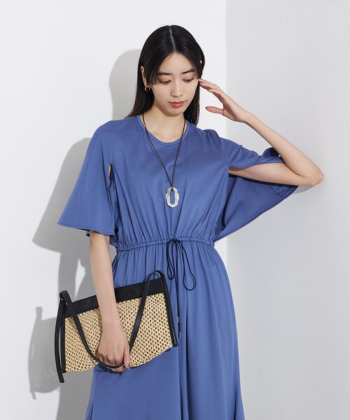 qualite/カリテ ケープワンピ ブルー F qualite/カリテ ケープワンピ ブルー F