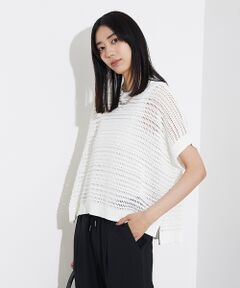 qualite / カリテ Tシャツ | 透かしガータースクエアニット