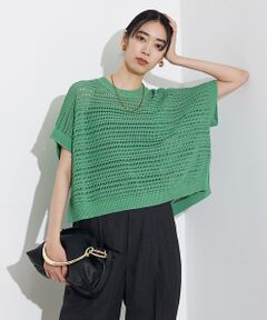 qualite / カリテ Tシャツ | 透かしガータースクエアニット