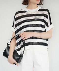 qualite / カリテ Tシャツ | 透かしガータースクエアニット