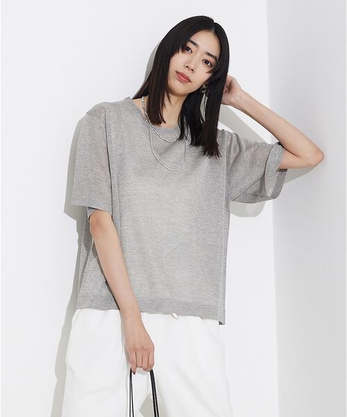 qualite / カリテ Tシャツ | シャイニーニットT | 詳細14