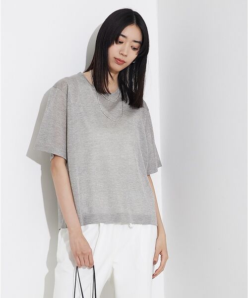 qualite / カリテ Tシャツ | シャイニーニットT | 詳細15