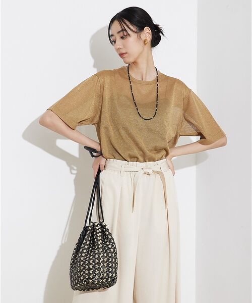 qualite / カリテ Tシャツ | シャイニーニットT | 詳細6