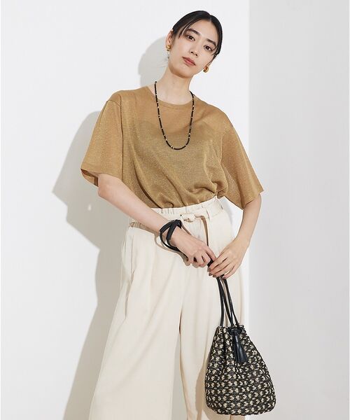 qualite / カリテ Tシャツ | シャイニーニットT | 詳細7