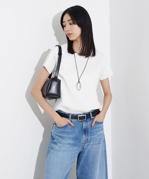 qualite/カリテ ウォッシャブルニットT【予約】 オフホワイト F qualite/カリテ ウォッシャブルニットT【予約】 オフホワイト F