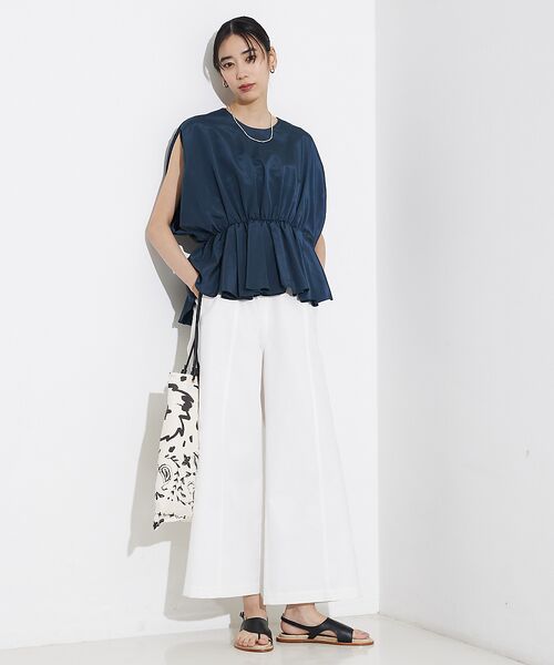 qualite / カリテ パンツ | 撥水ツイルワイドパンツ | 詳細2