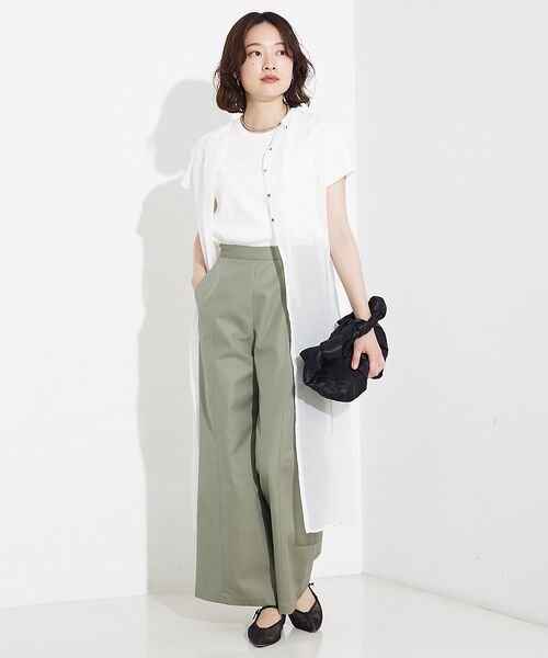 qualite / カリテ パンツ | 撥水ツイルワイドパンツ | 詳細25