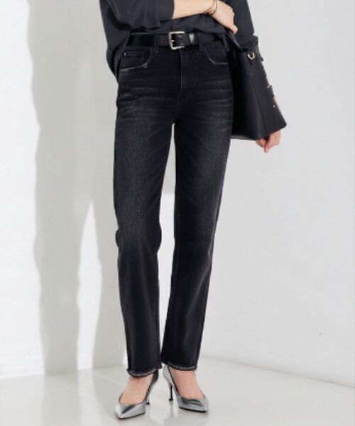 qualite/カリテ 【Healthy DENIM】Tallow(タロー)ハイライズストレートデニム ブラック 32 qualite/カリテ 【Healthy DENIM】Tallow(タロー)ハイライズストレートデニム ブラック 32