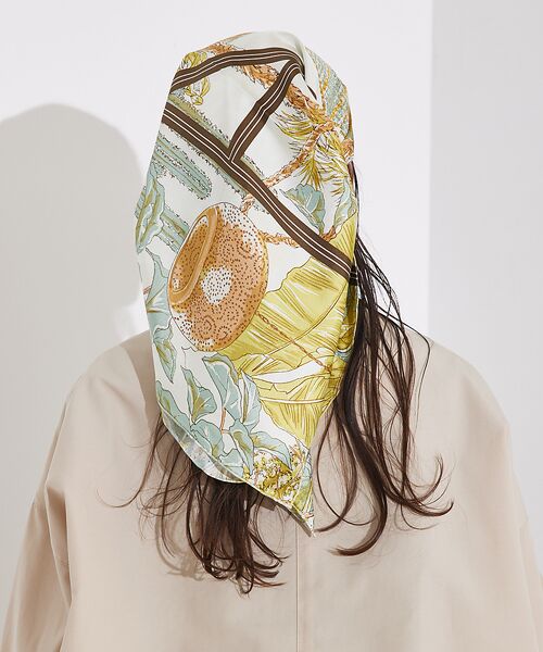 qualite / カリテ バンダナ・スカーフ | 【manipuri】サキュレントガーデン/88×88 | 詳細5