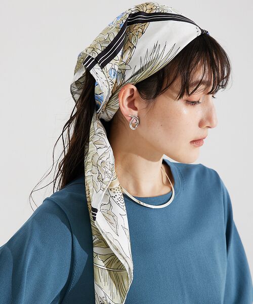 qualite / カリテ バンダナ・スカーフ | 【manipuri】サキュレントガーデン/88×88 | 詳細12