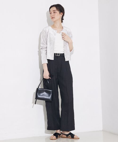 qualite / カリテ カーディガン・ボレロ | トリコットベロアショートカーデ | 詳細1