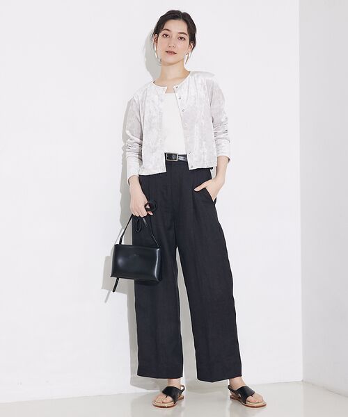 qualite / カリテ カーディガン・ボレロ | トリコットベロアショートカーデ | 詳細3