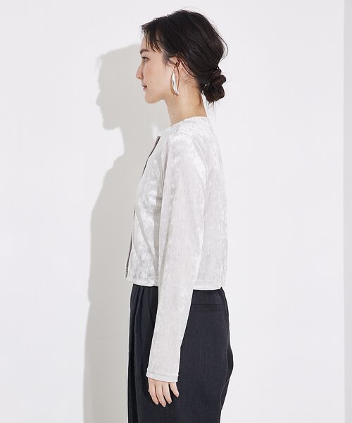qualite / カリテ カーディガン・ボレロ | トリコットベロアショートカーデ | 詳細6