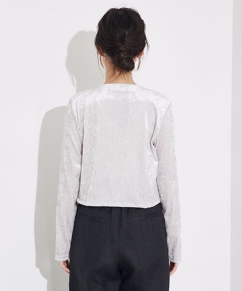 qualite / カリテ カーディガン・ボレロ | トリコットベロアショートカーデ | 詳細7