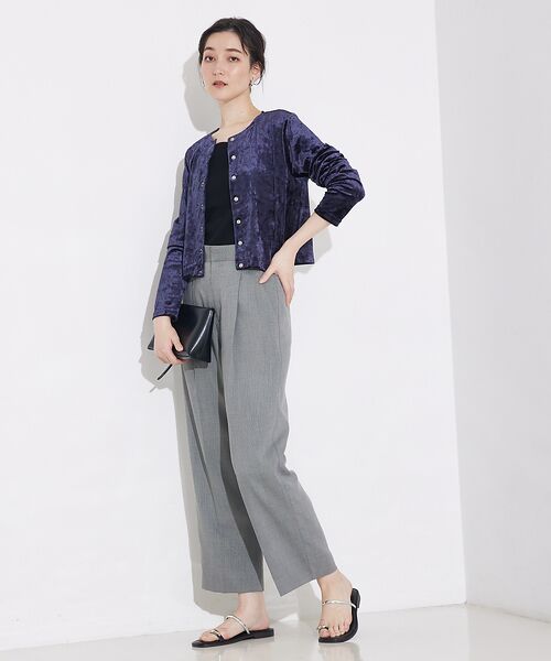 qualite / カリテ カーディガン・ボレロ | トリコットベロアショートカーデ | 詳細16