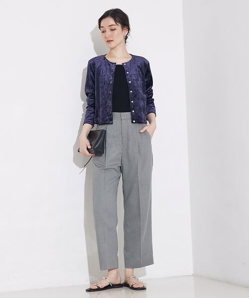 qualite / カリテ カーディガン・ボレロ | トリコットベロアショートカーデ | 詳細17