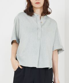 qualite / カリテ シャツ・ブラウス | 【セットアップ対応】リネンライクラウンドスリットブラウス