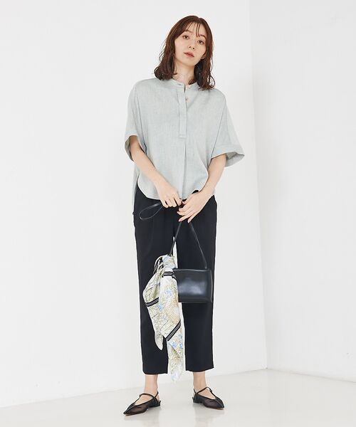 qualite / カリテ シャツ・ブラウス | 【セットアップ対応】リネンライクラウンドスリットブラウス | 詳細11