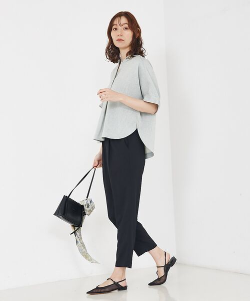 qualite / カリテ シャツ・ブラウス | 【セットアップ対応】リネンライクラウンドスリットブラウス | 詳細2