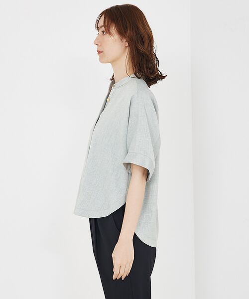 qualite / カリテ シャツ・ブラウス | 【セットアップ対応】リネンライクラウンドスリットブラウス | 詳細4