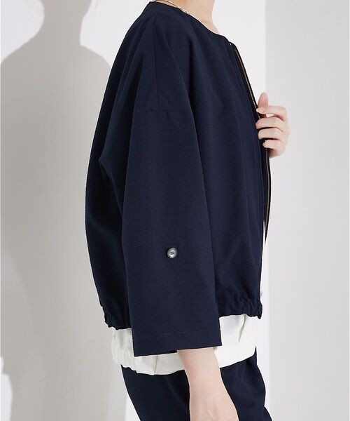 qualite / カリテ ブルゾン | 【接触冷感・吸水速乾・UV】シアサッカーブルゾン /セットアップ対応 | 詳細24